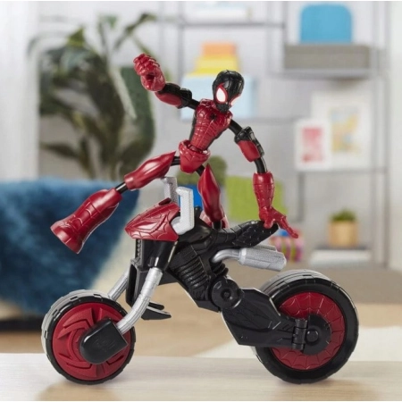 SPIDERMAN Bend and Flex Motocykl 2w1 Figurka 15 cm